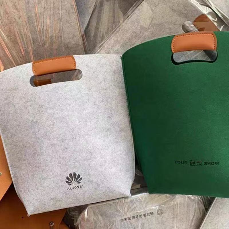 跨境毛毡手提包商务收纳袋礼品手提收纳包大容量收纳便携手提袋