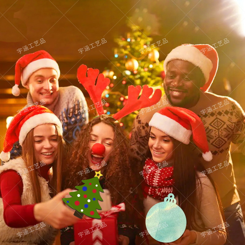 ウッドサイン木製クリエイティブクリスマス装飾用品ホーム装飾クリスマス木製diy落書き木製チップペンダント|undefined