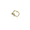 Cute one size brand ring, accessory, Japanese and Korean, flowered, simple and elegant design, on index finger