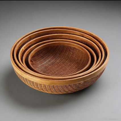El tejido de bambú recoge cestas, platos de frutas, bocadillos de frutas, cestas de bambú finas, cestas de bambú, platos de frutas, cestas de bambú y cestas de frutas. image 2