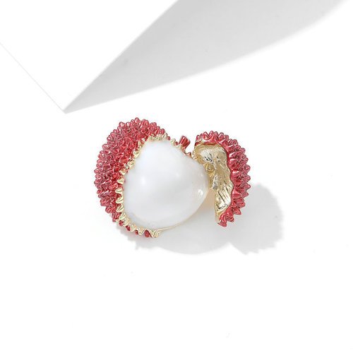 Creative design fruit lychee small brooch small brooch lapel pin multi-purpose cardigan anti-exposure shawl silk scarf button