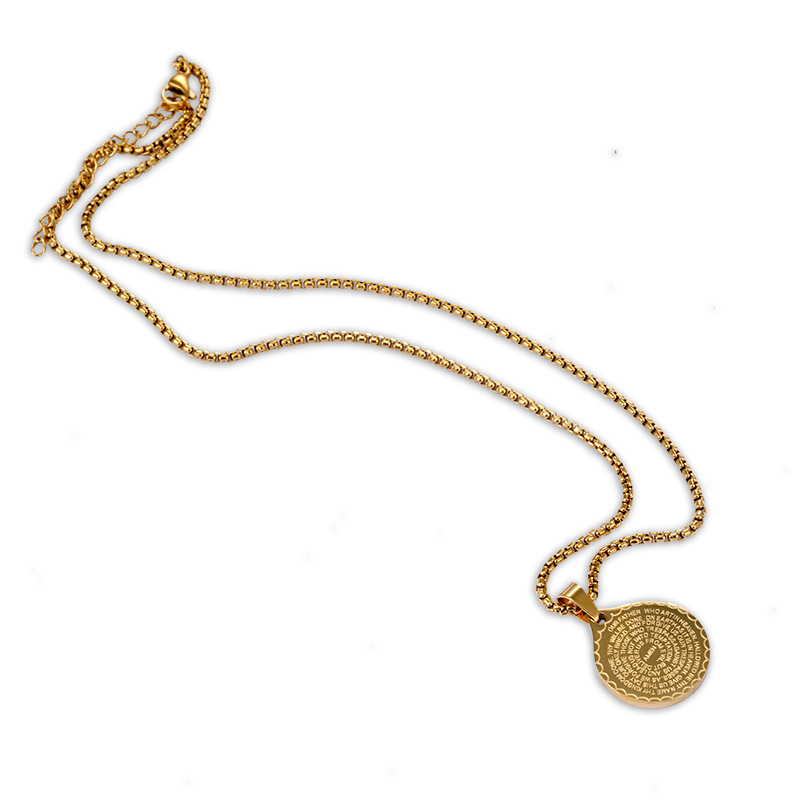 Fashion Letter Titanium Steel Plating Pendant Necklace 1 Piece