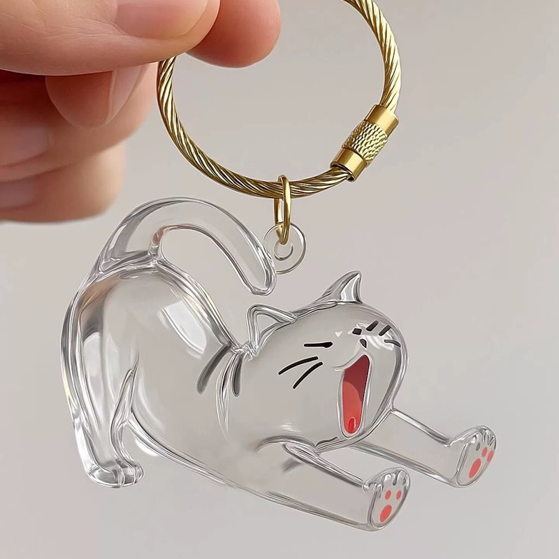 跨境新品透明猫毛收纳盒饰扭蛋猫咪毛发存放胶囊包钥匙扣挂件纪念|undefined