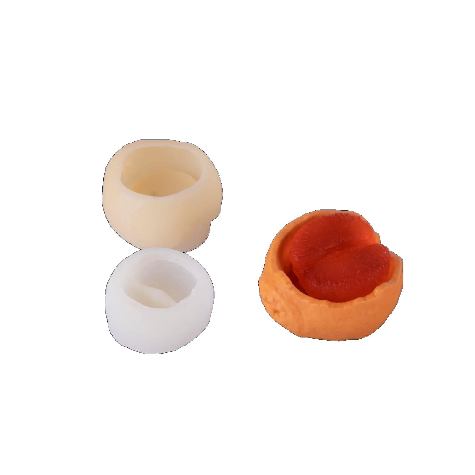 Molde Silicona Media Mandarina — Mousse, Pudín, Té Gelatina