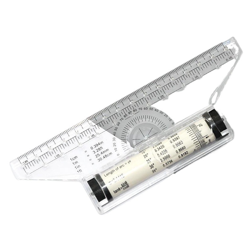 15cm ángulo paralelo regla rodillo de dibujo regla Regla de equilibrio regla de balanceo multifuncional diseño de dibujo regla de traducción