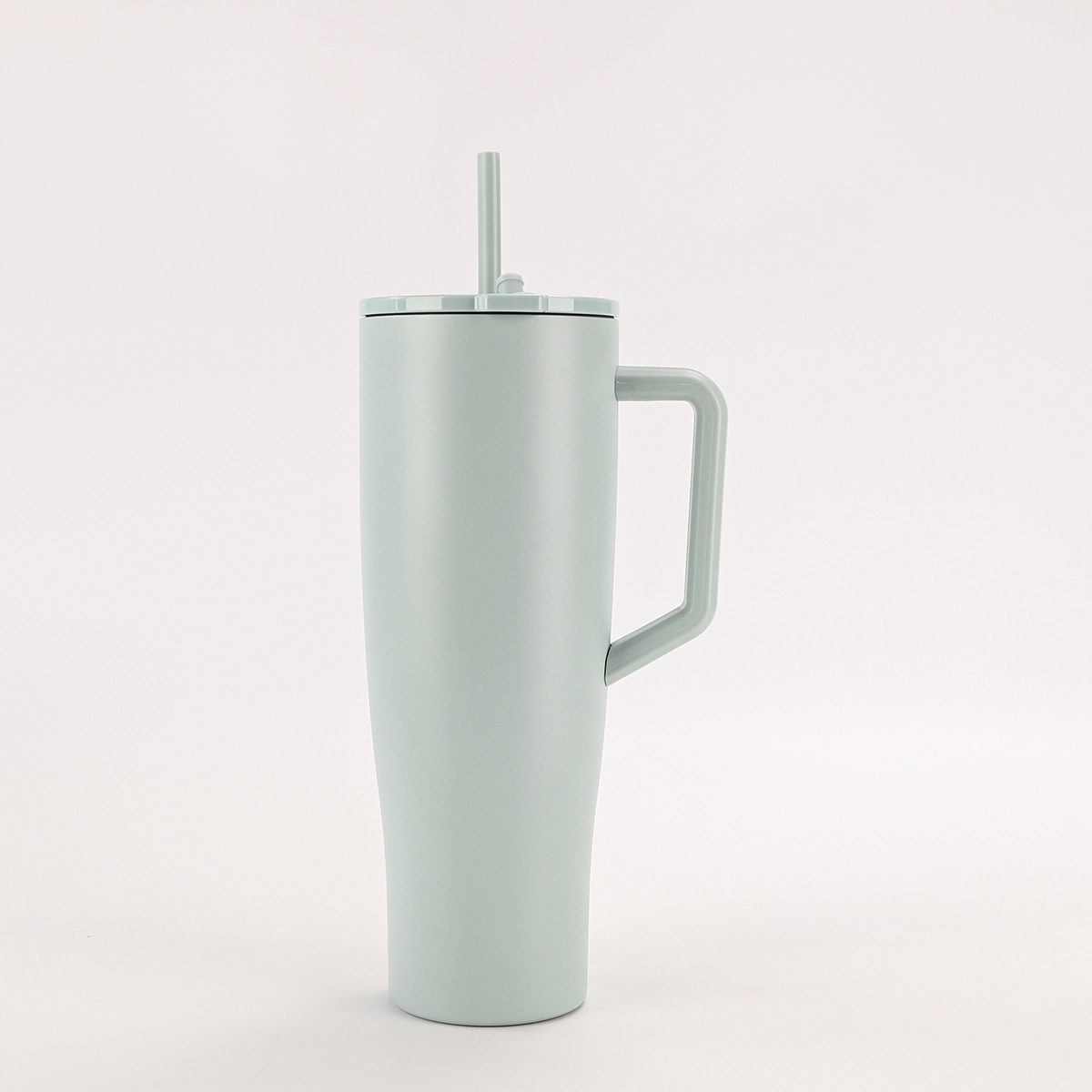 Transfronterizo 40oz mango de taza de automóvil 304 taza de aislamiento de vacío de acero inoxidable portátil de doble taza de paja de bebida