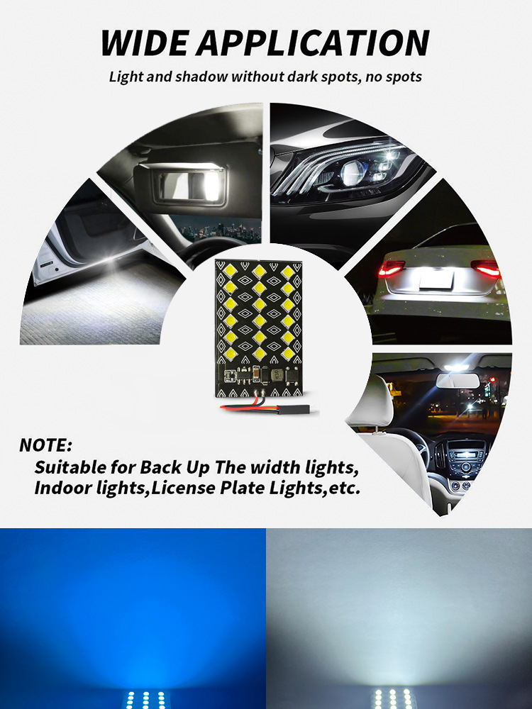 T10 LED 3030 5050 12SMD 18SMD white car panel light reading room light