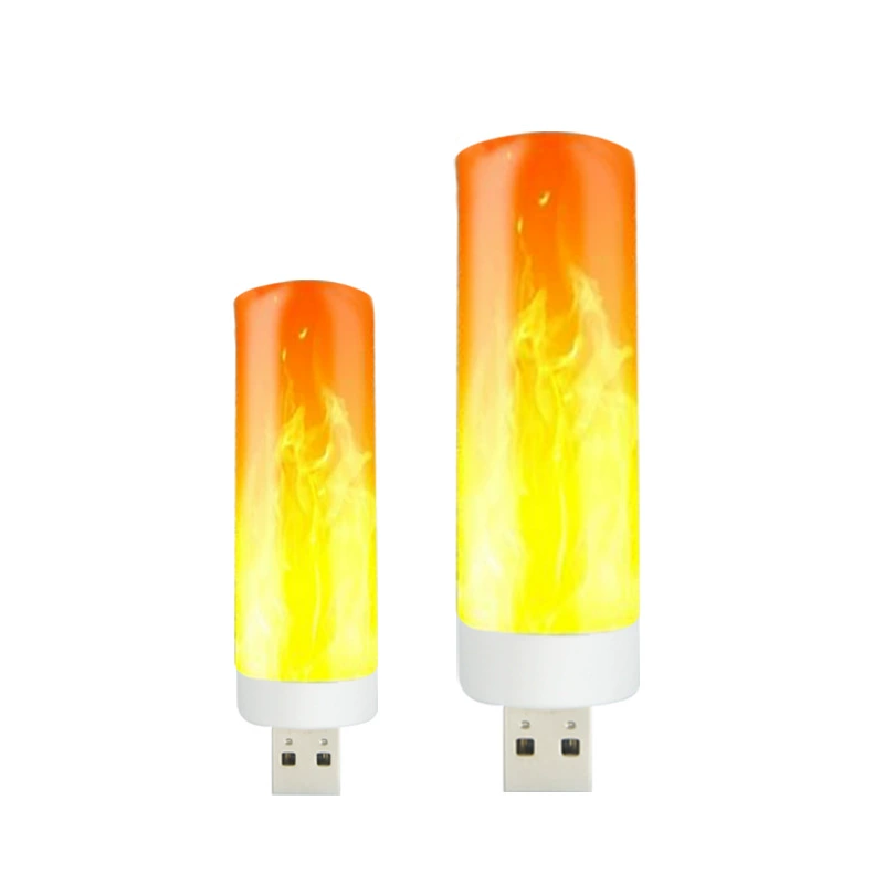 Новый продукт USB-лампа-факел, свечной светодиодный факел 5V USB маленький ночник LED огонь рукоятки, имитационные лампы пламени