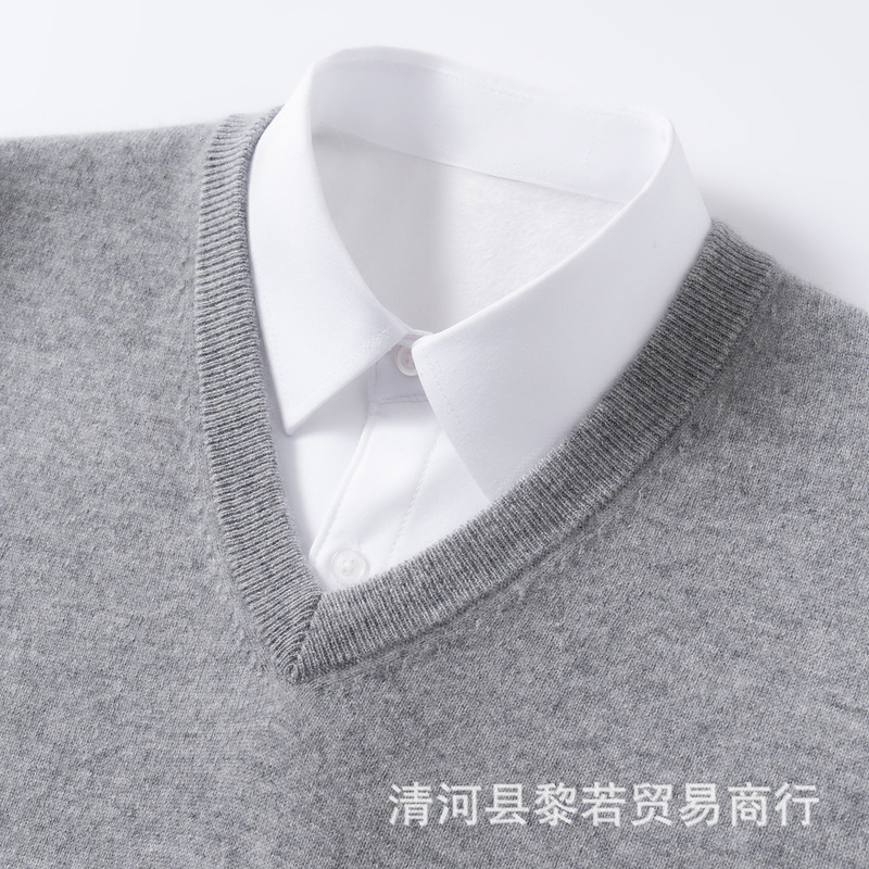 Cross-border cashmere sweater, men's business knitwear, autumn/winter new collection, V-neck, casual base layer Cross-border cashmere sweater, men's business knitwear, autumn/winter new collection, V-neck, casual base layer