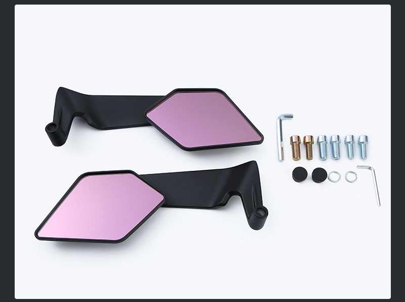 New Colorful Fixed-Wing Motorcycle Rearview Mirror Suitable for No. 9 Mavericks Battery Car Aluminum Alloy Reflector