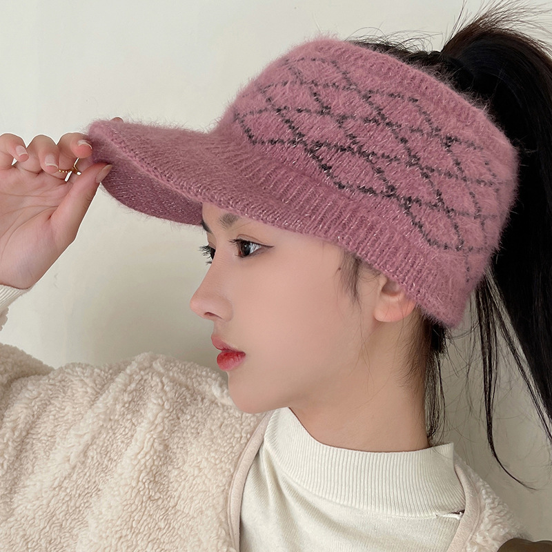 Women's Simple Plaid Small Warm Wool Hat - Image 9