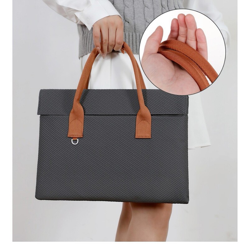 New Computer Bag Gift Briefcase Business Women's A4 File Bag 15.6inch Laptop Bag Printed Logo