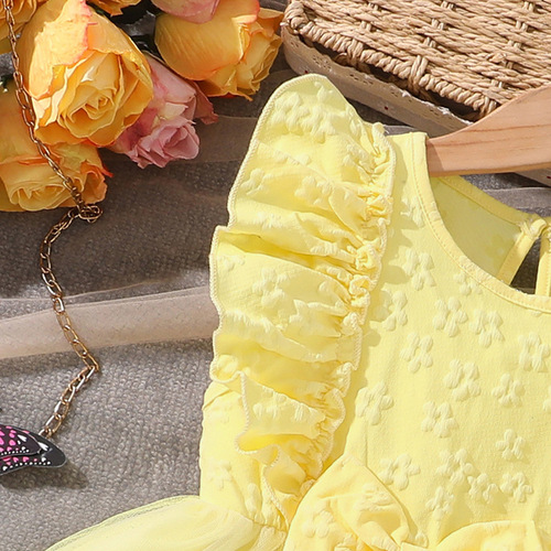 Girls 'dress, European and American children's wear, 26 summer new style for small and medium-sized children sleeveless lace stitching mesh sweet princess dress