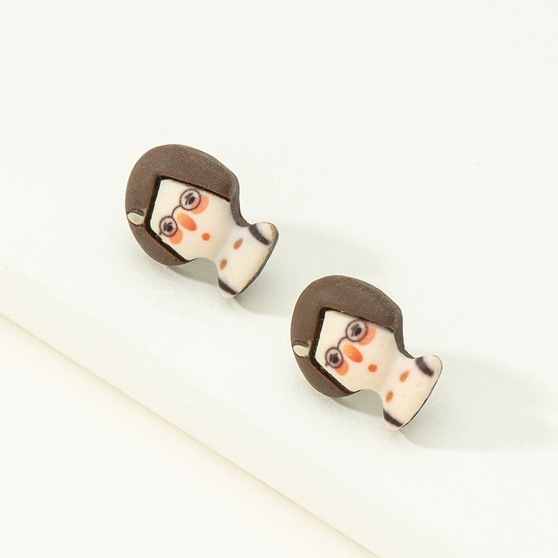 Cartoon Creative Funny New Resin Cute Earrings display picture 7