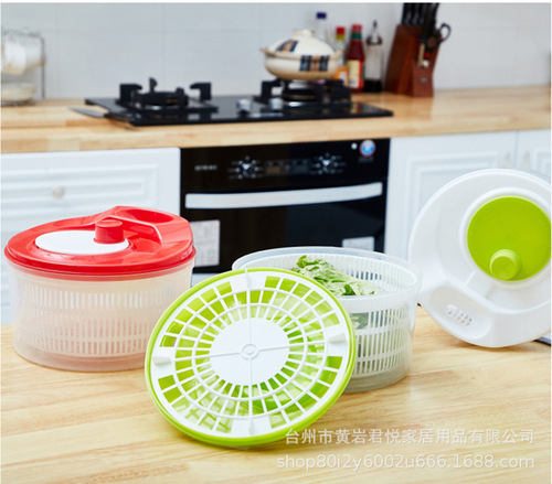 Walmart Factory Inspection Vegetable Dehydrator Spinner Household Kitchen Gadgets Large Capacity Salad Draining Basket Wholesale