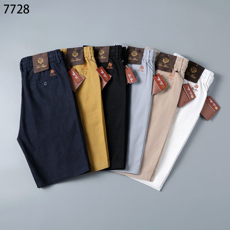 Linen Spring and Summer Casual Men's Shorts, Straight-Cut, Loose, Breathable, Comfortable, Sporty, with Elastic Waistband, Versatile and Stylish Men's Long Pants