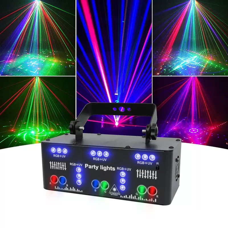 亚马逊21眼UV紫光灯镭射光束激光灯七彩舞台灯光ktv氛围灯闪光灯