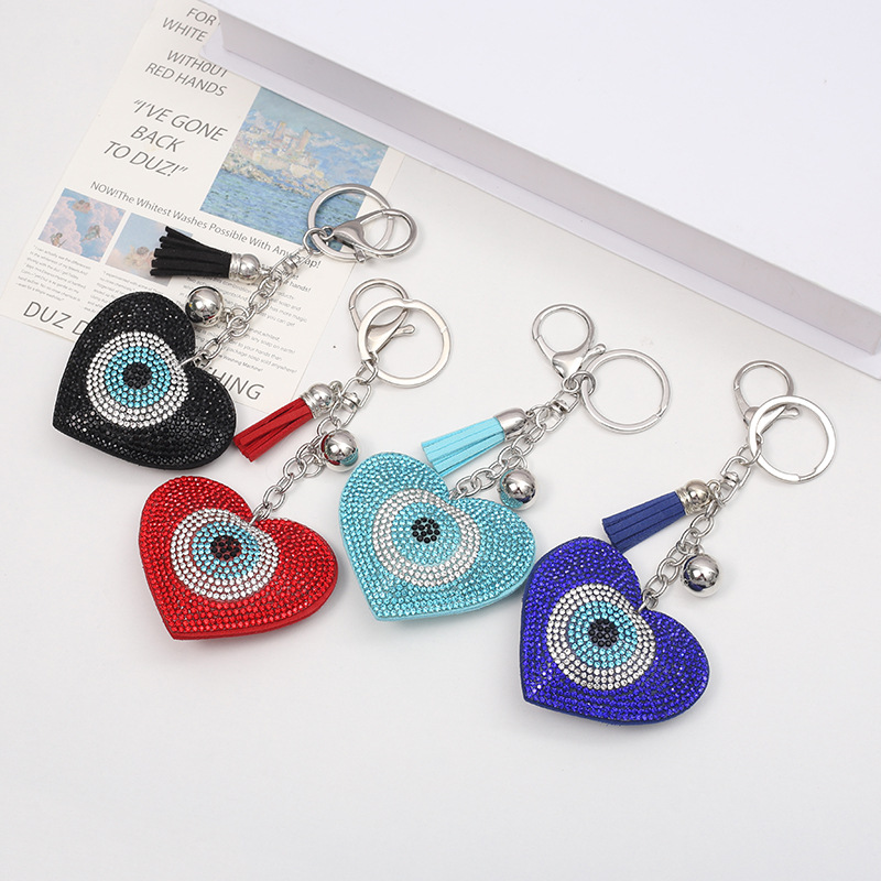 Plating Design Casual, Retro Style Casual Retro Devil's Eye Heart Shape Alloy Plating Unisex Keychain