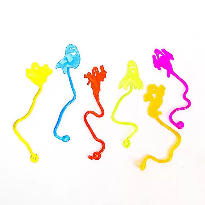 跨境货源儿童万圣节解压幽灵粘粘手批发地摊粘性玩具粘粘手掌批发