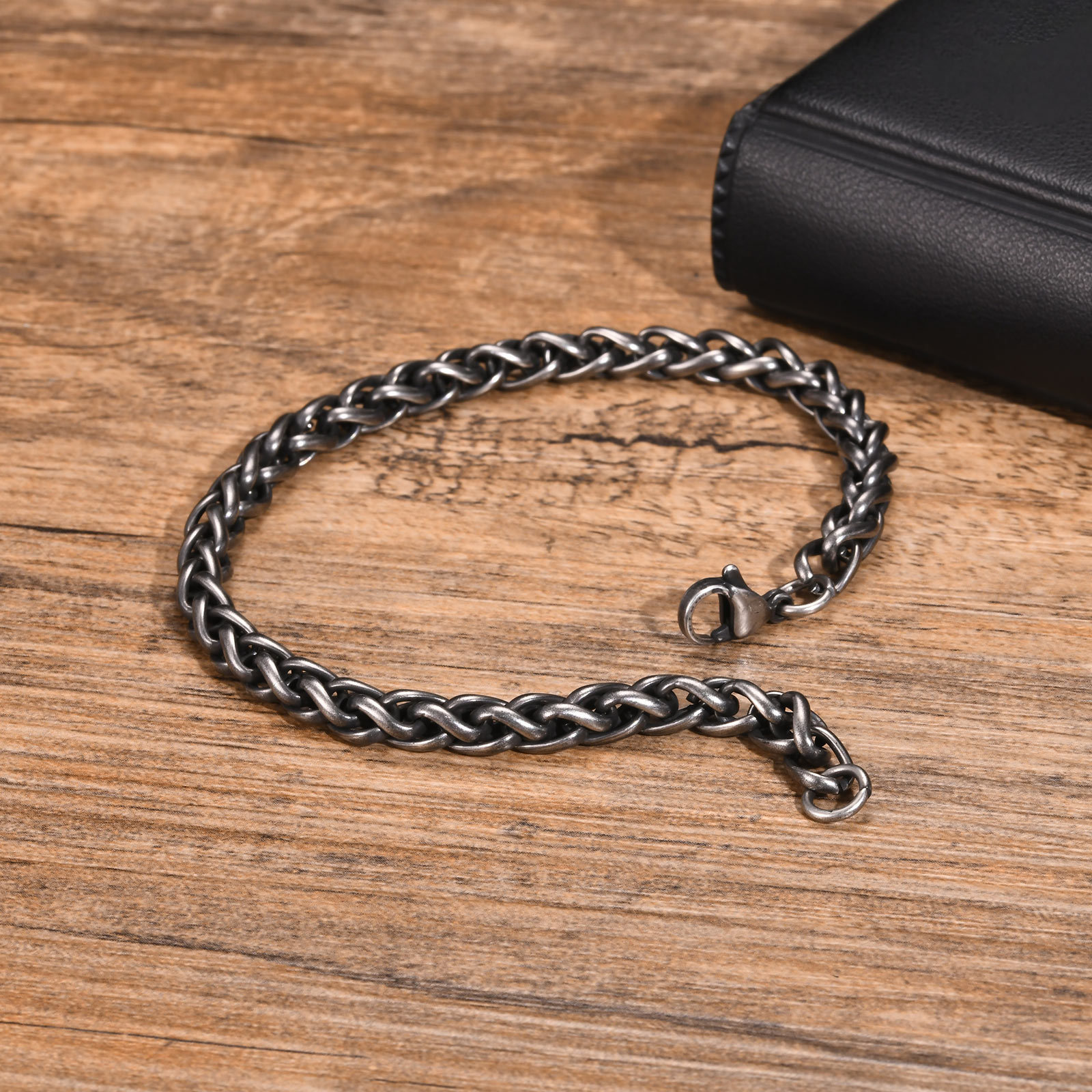 22g Weight Chain Bracelet Classification 201 Stainless Steel Chain Material figaro chain Chain Type 1 Piece Quantity Holiday, Daily Occasion 201 Stainless Steel Material Solid Color Pattern All Seasons Season Men's Gender Hip-Hop, Vintage Style Style Hip-Hop Vintage Style Solid Color 201 Stainless Steel Men's Chain Bracelet Men's Chain Bracelets 2