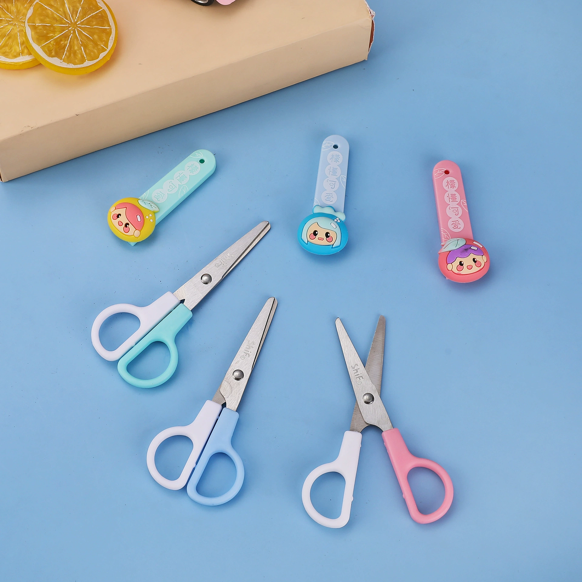 先锋 Cartoon art origami for elementary school students for office handmade, scissors, protective case