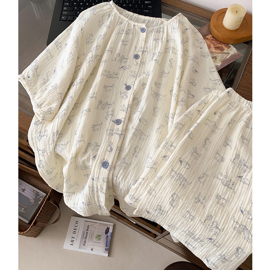 반소매 6613#라인 고양이