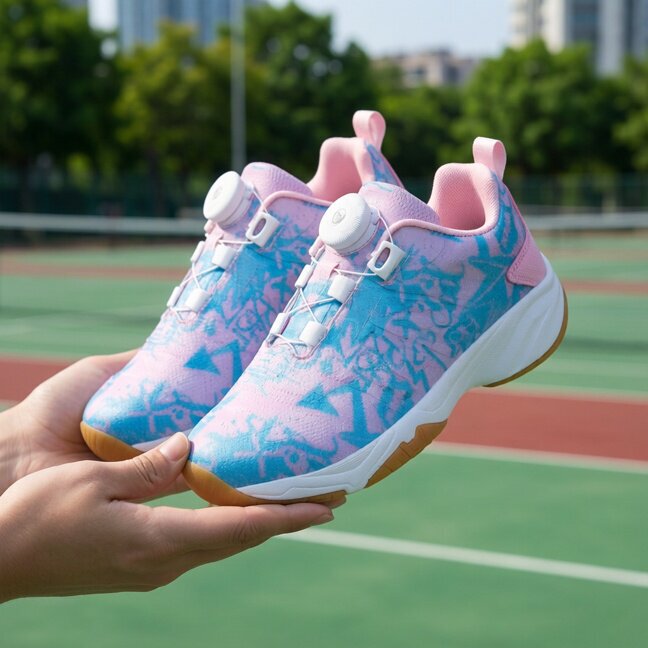 Professional children's tennis shoes for girls, rotary buckle sports shoes, breathable training shoes, badminton shoes, volleyball shoes for boys Professional children's tennis shoes for girls, rotary buckle sports shoes, breathable training shoes, badminton shoes, volleyball shoes for boys