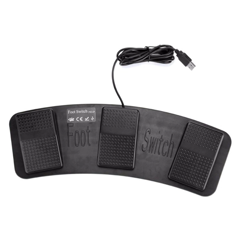 HID USB ножной переключатель 3-позиционный пластиковый ножной переключатель FS3-P