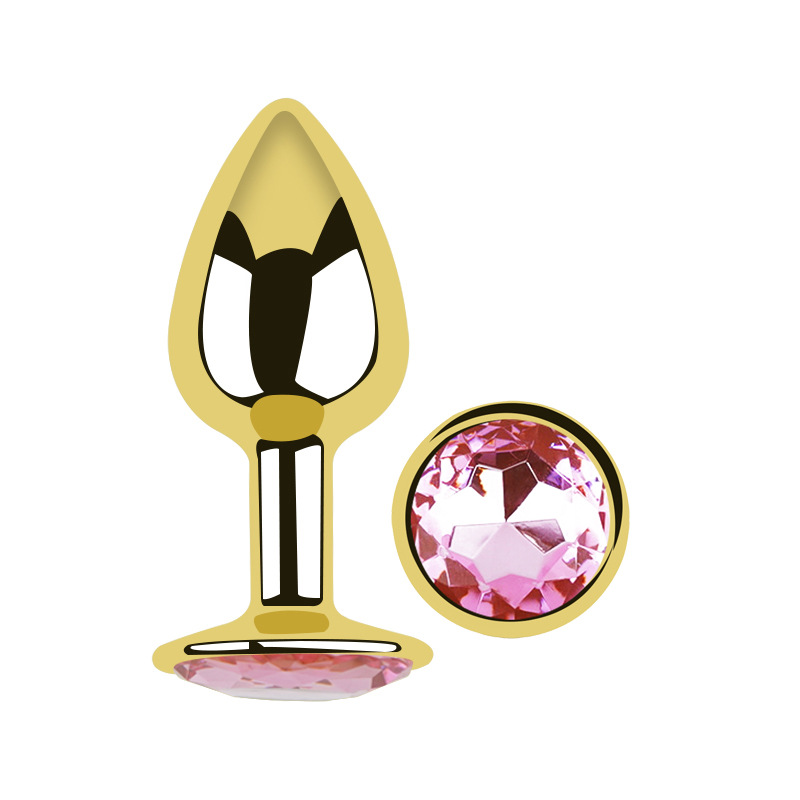 Traje de oro de acero inoxidable corte trasero pequeño anal plug back corte embolia Comercio exterior suministros para adultos productos del sexo