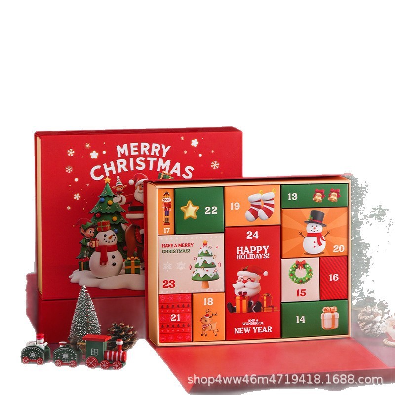 新しいクリスマス 12 グリッドサプライズボックスブラインドボックスカレンダーギフトボックス外国貿易クロスボーダーアドベントカウントダウン 12 日ギフトボックス|undefined