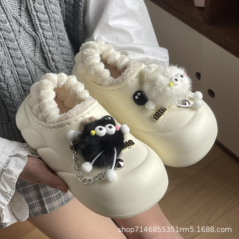 연탄 흰색 가방 힐