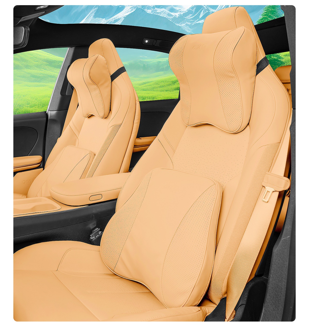 Suitable for 24 Models of Nio Et5T/Et5Et7 Headrest and Waist Cushion Es6Ec6Es8 Neck Pillow Car Interior Decoration Supplies