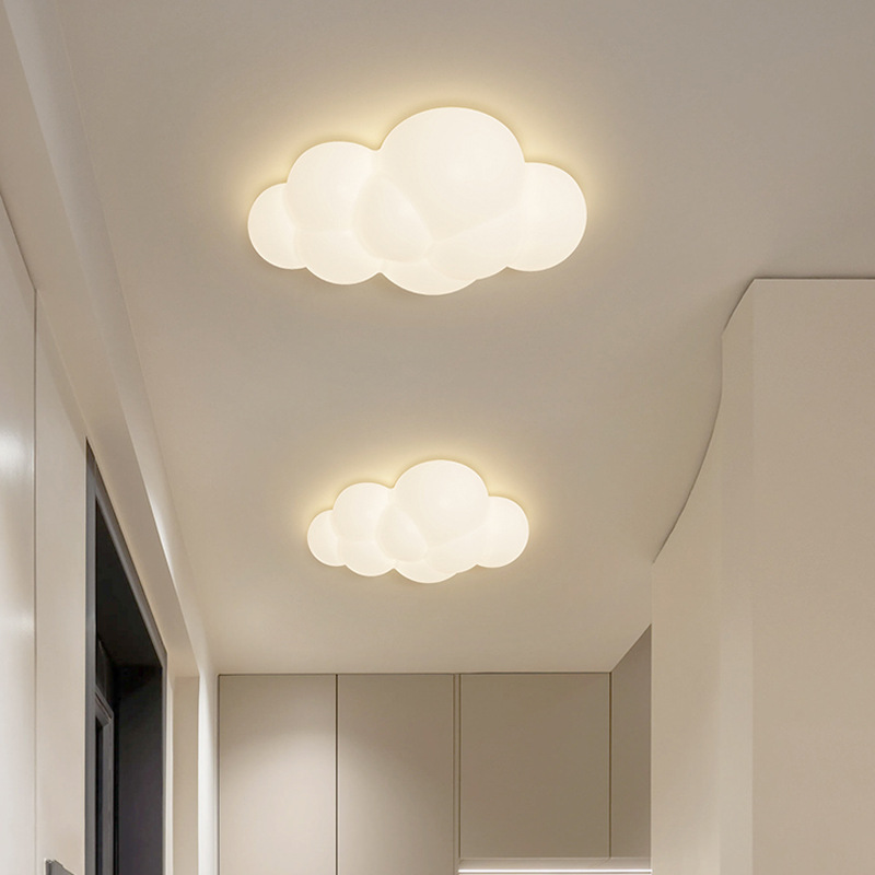 Modern simple hallway ceiling lamp full spectrum eye protection children's room bedside lamp cloud star aisle corridor balcony lamp