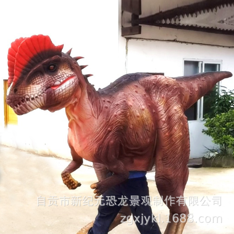 La chaqueta de dinosaurio de simulación a gran escala se puede usar con trajes de dinosaurio.