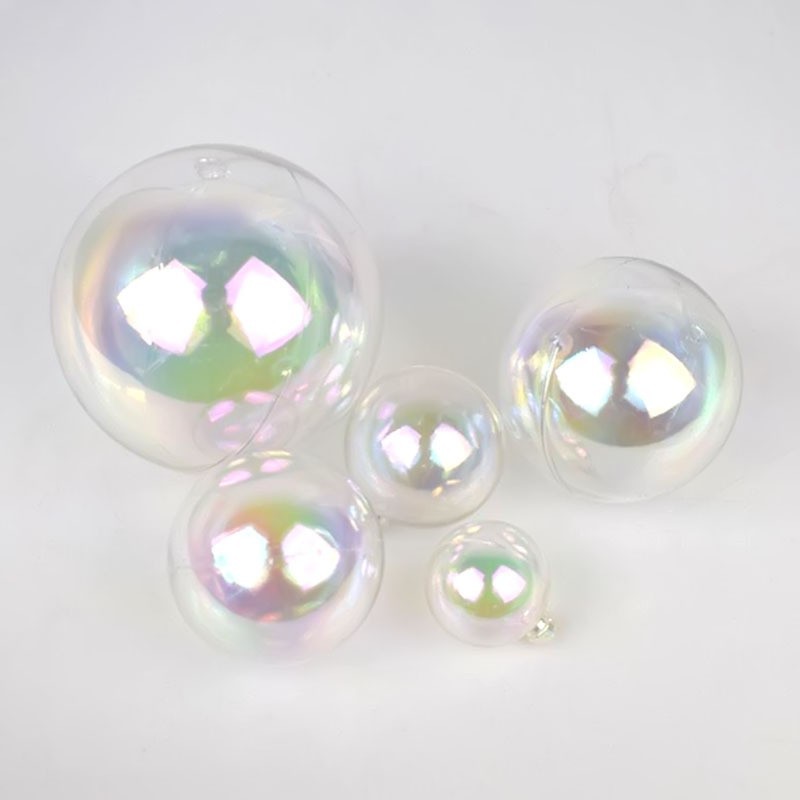 Bola transparente colorido decoración de pastel de cumpleaños estilo ins transparente blanco rosa hermosa romántica para hornear decoración de vacaciones