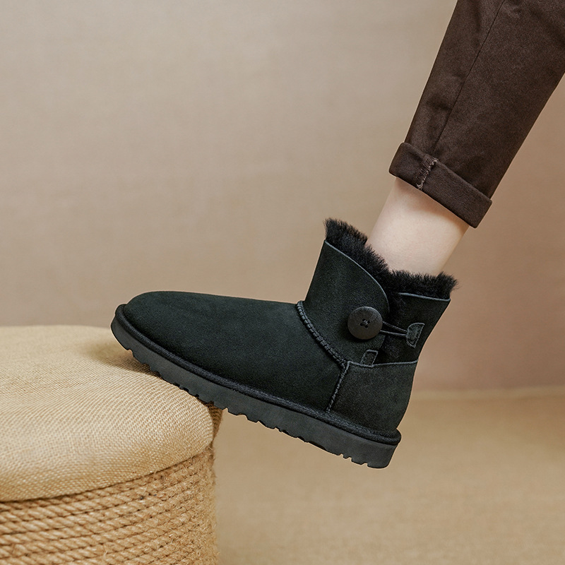 Wasserdichte Damen Schneestiefel Mit Fellfutter Und Warmfutter_voghion.com