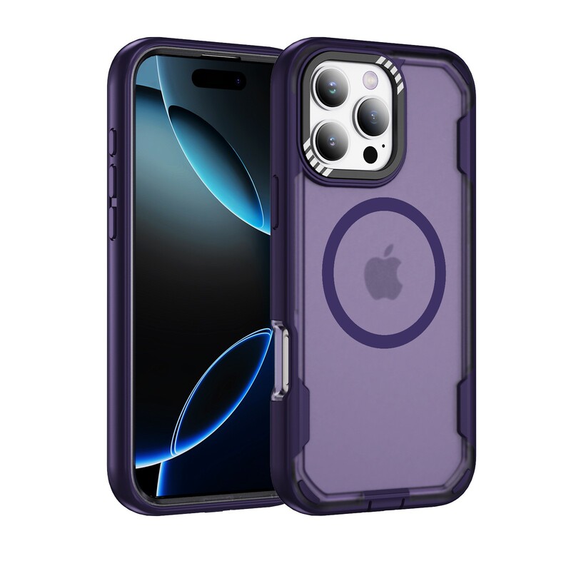 iPhone17ProMax対応、三重防御、磁気吸着式スマホケース、Apple16レンズスタンド付き、落下防止保護カバー|undefined
