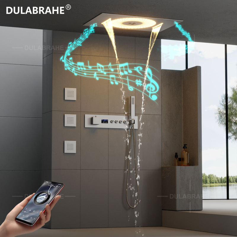 2024 sky city concealed shower embedded 24*16 inch music LED constant temperature digital shower shower suit 2024 sky city concealed shower embedded 24*16 inch music LED constant temperature digital shower shower suit