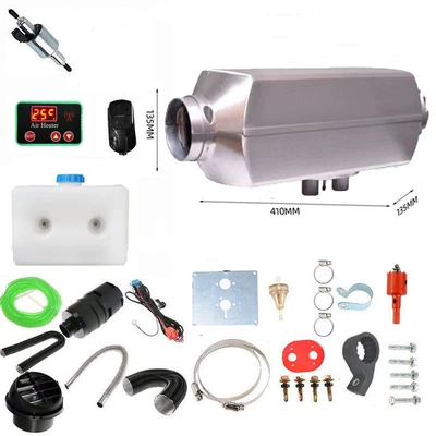 Parking heater 12v all-in-one diesel heater 24v universal household car air heater electric vehicle (Automotive air conditioning) - split-machine-with-one-hole-aluminum-alloy-12v-operating-voltage