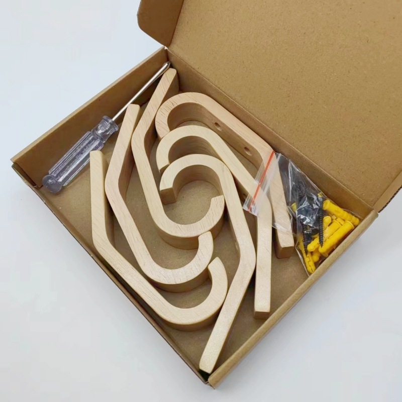 Suministro directo de fábrica creativo gancho de madera maciza pasillo de la pared del hogar de madera gancho de abrigo gancho de montaje gancho de sala