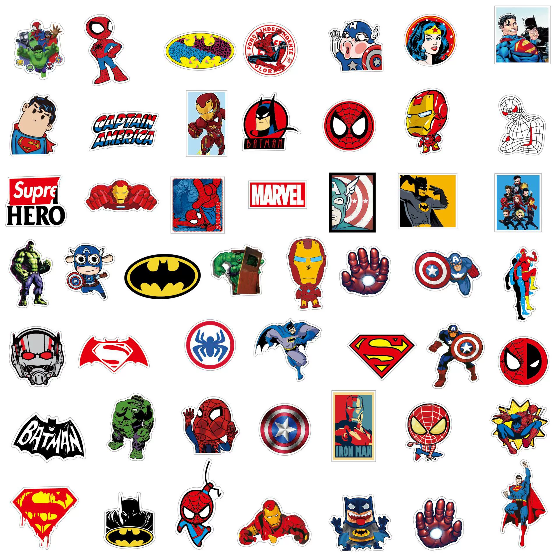 DC, (оптом), герои, наклейка мультяшная, гитара, ноутбук, Marvel, граффити