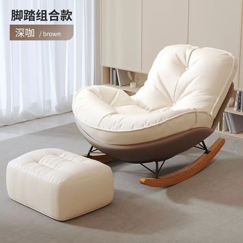 브라운 테크니컬 천 + 오프화이트 (싱글 체어 + 넉넉한 스텝)