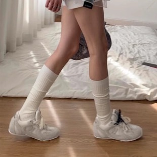 Autumn Long Socks Japanese Style Women's Sweat-Absorbent High Knee Socks Mesh Calf White Jk Socks Mesh Breathable