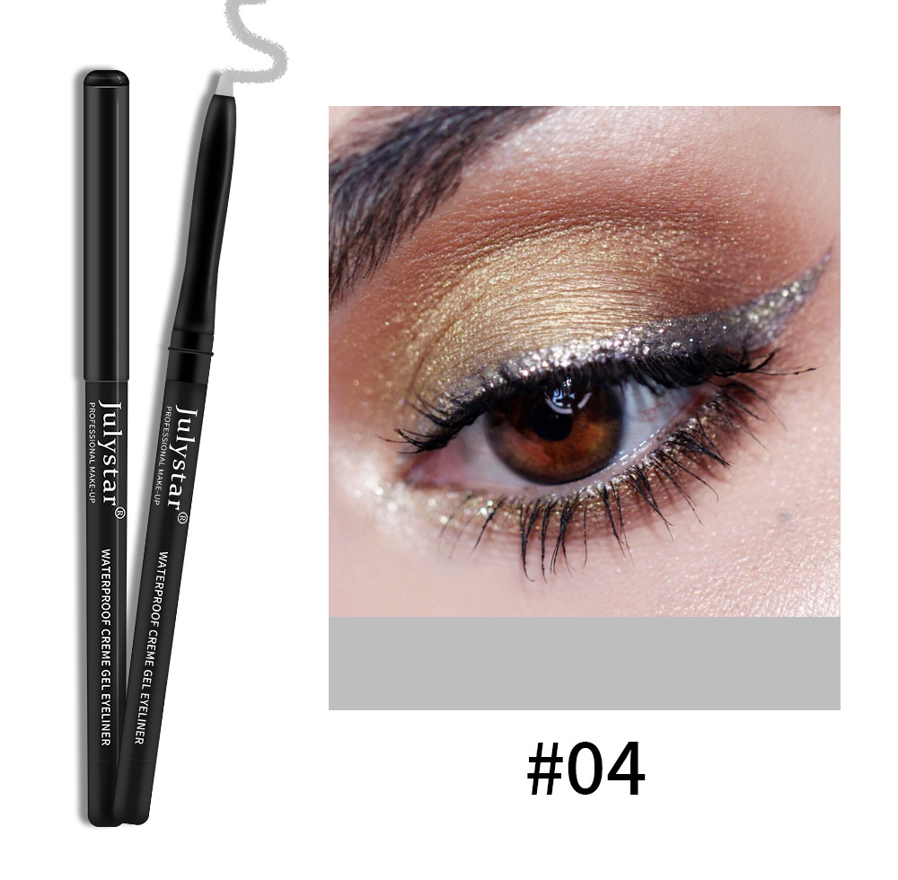 Julystar durable color gel waterproof and not easy to smudge white eyeliner pen_voghion.com