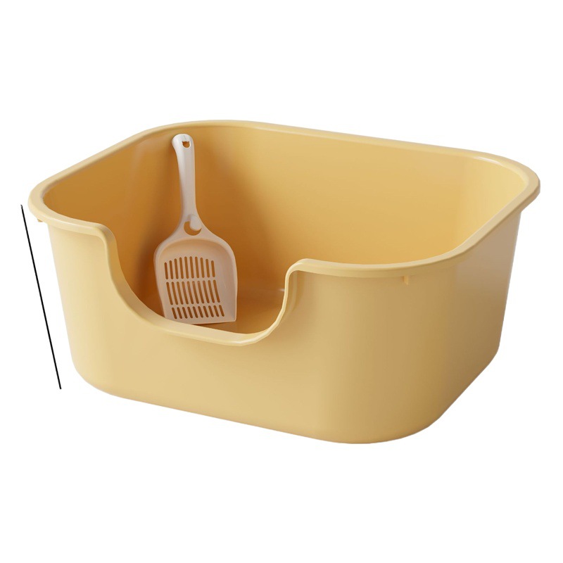 Caja de arena para gatos grande semi-cerrada inodoro para gatos anti salpicaduras caja de arena para gatos Circulación de espacio enorme caja de arena para gatos pala para gatos gratis