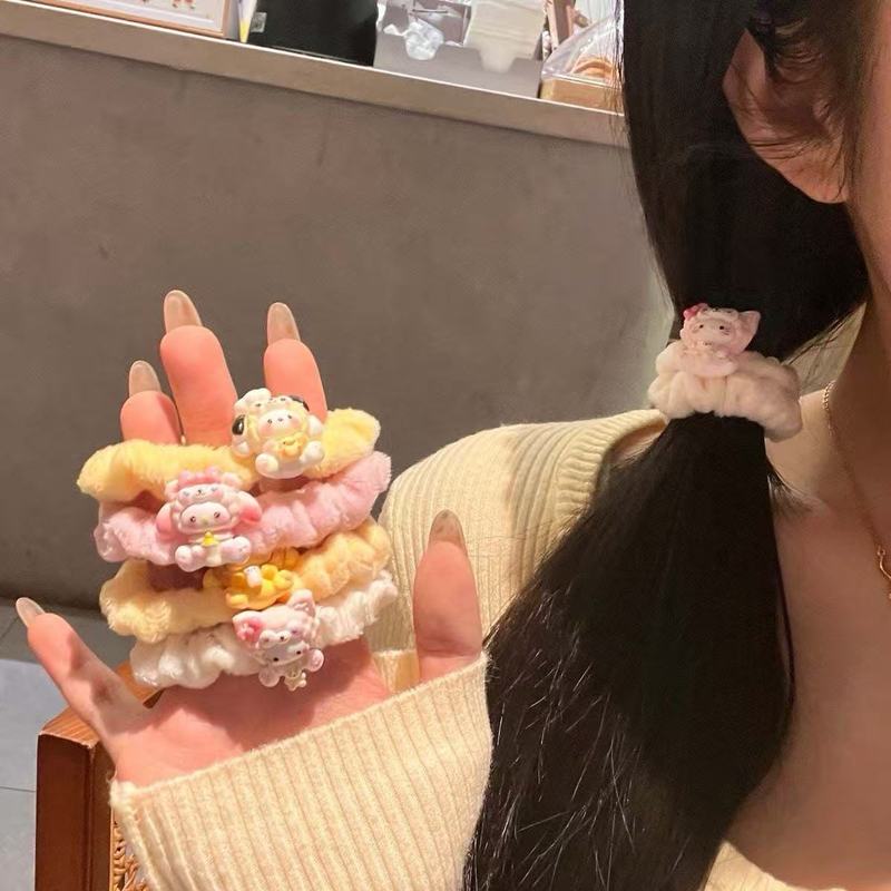 三丽鸥kt猫发绳~可爱奶呼呼高弹力头绳ins少女心发圈甜美卡通发饰|undefined