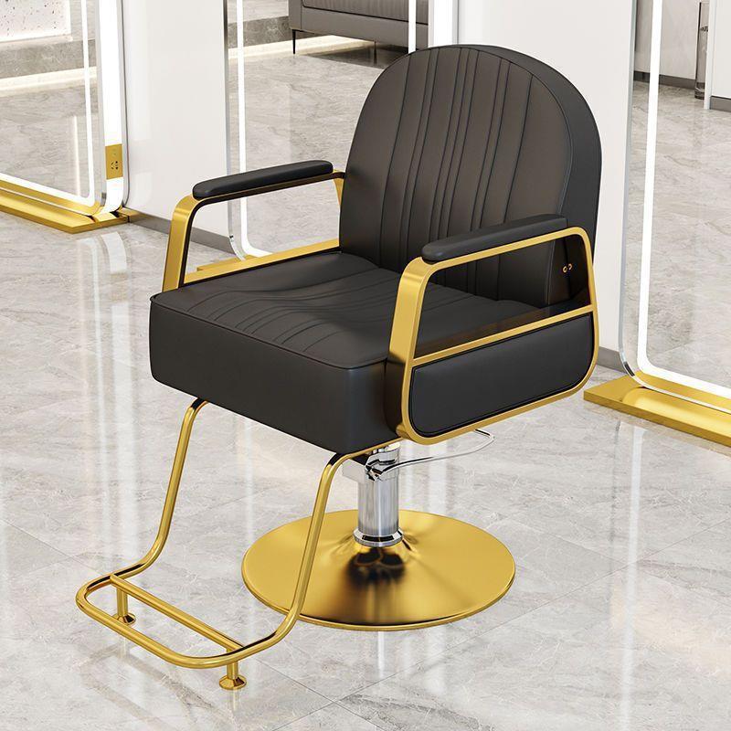Silla de peluquería silla de salón de peluquería silla de corte de pelo silla de elevación rotativa de acero inoxidable silla de barbero image 12