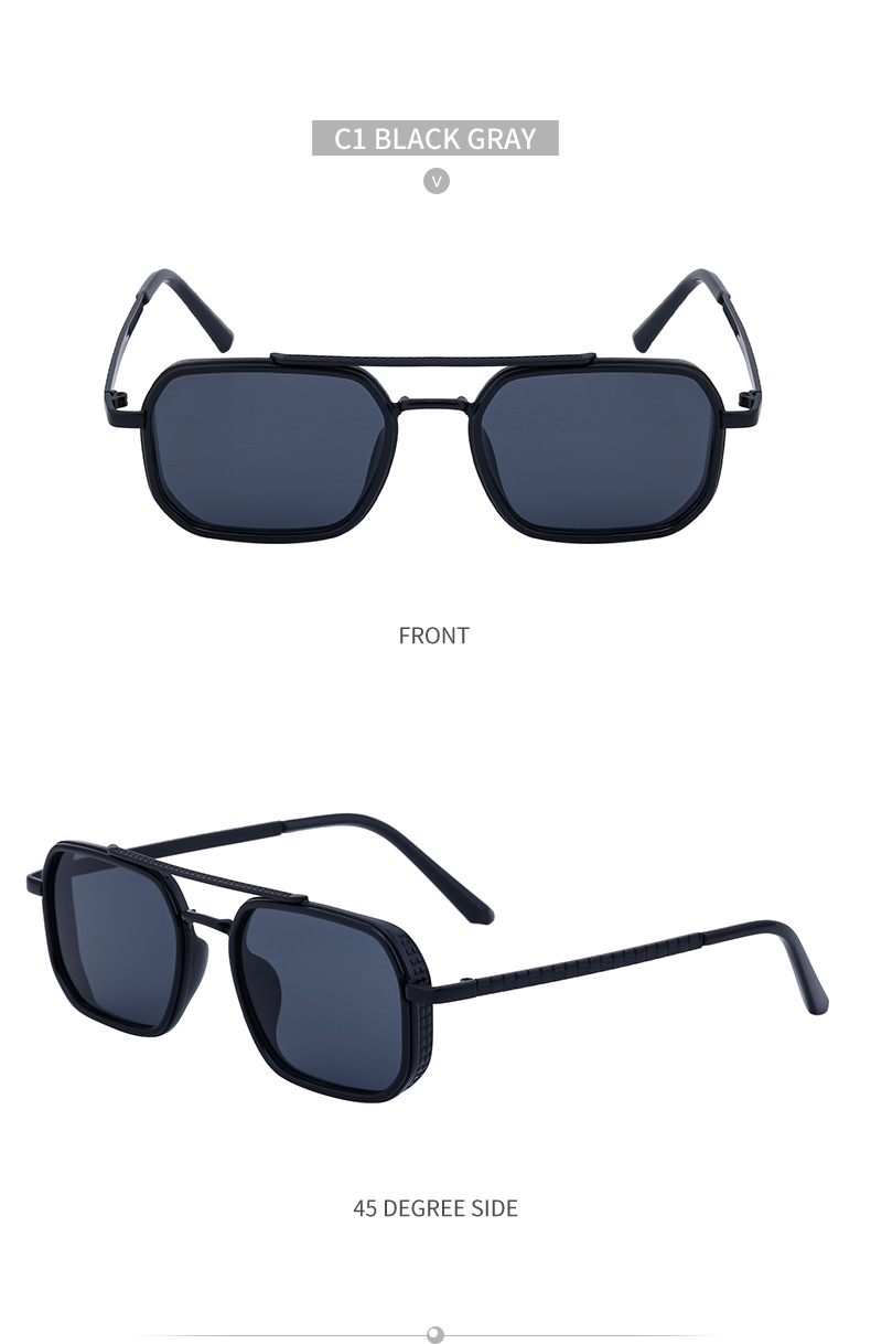 Lunettes de soleil Style Punk Steam pour hommes, nouvelle mode européenne et américaine décontractée, simples et polyvalentes, boîte rétro, 2024_voghion.com