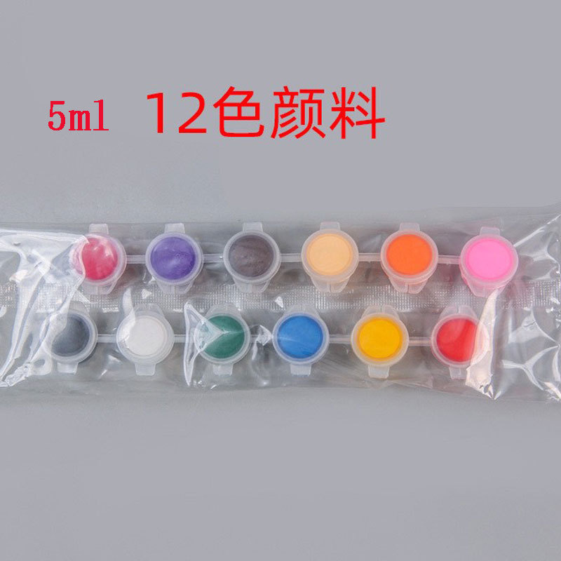 Tiras de pintura acrílica de 3 ml, 6 colores en una pieza, 5 ml, 12 colores, manualidades, pintura de yeso, pintura de piedras para colorear para niños