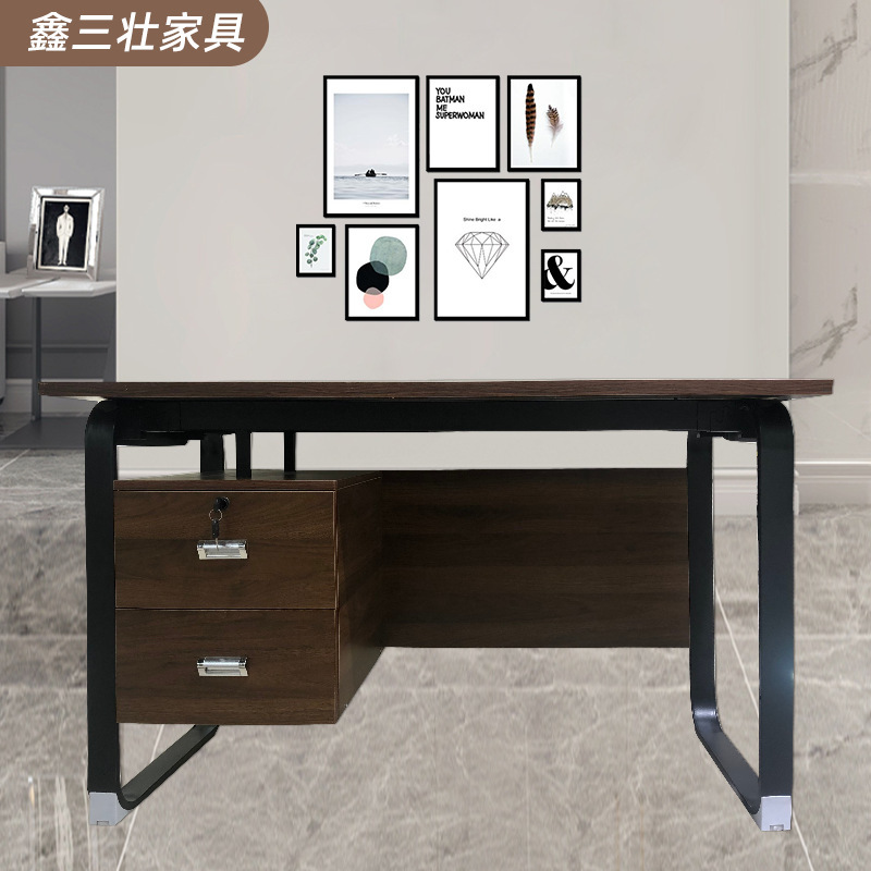 Single Computer Desk Wooden Office Desk Home Desk Modern Minimalist Office Boss Employee Desk
